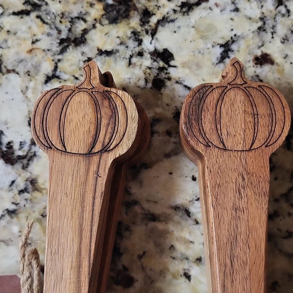 Wood Serving Spoon Pumpkin Set Bundle